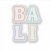 Bali, Indonesien Aufkleber (Vorderseite)