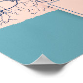 Bali - Indonesien Breezy City Map Poster (Ecke)