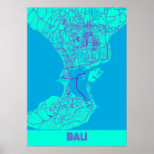 Bali - Indonesien Galaxy City Karte Poster (Vorne)
