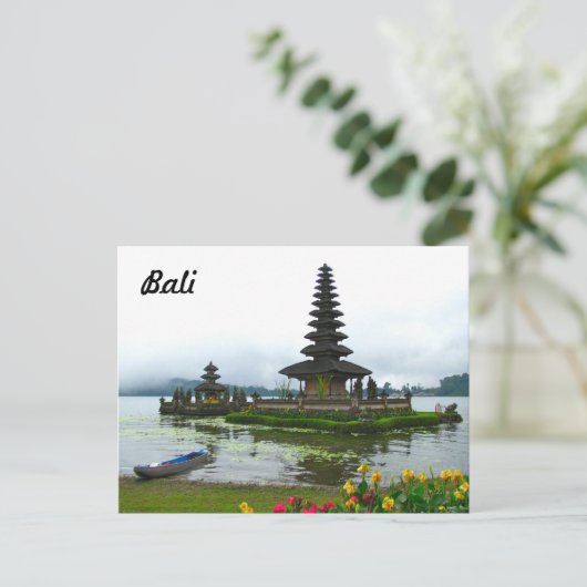 Bali, Indonesien - Pura Ulun Danu, Bratan-See Postkarte (Stehend Vorderseite)