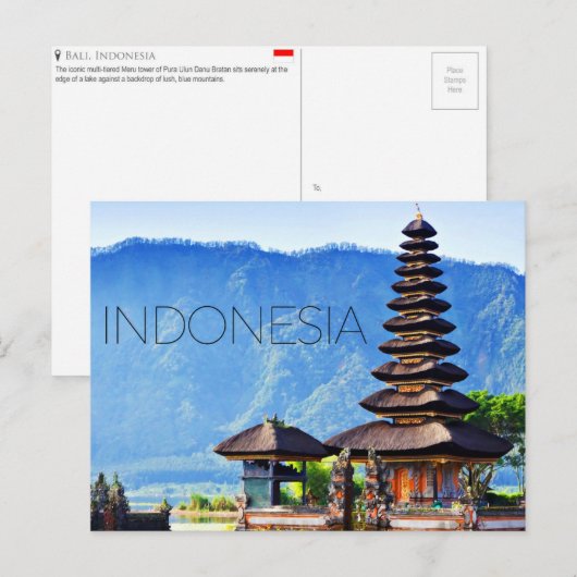Bali, Indonesien Reise-Ansichtskarte Postkarte (Vorne/Hinten)