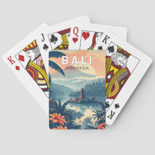 Bali Indonesien Reise Kunst Vintage Spielkarten