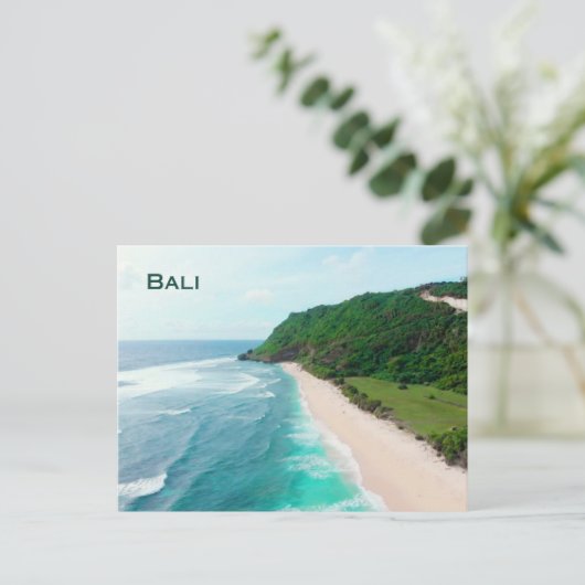 Bali, Indonesien Schöner weißer Sandstrand Postkarte (Stehend Vorderseite)