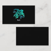 Bali Indonesien Sea Blue Tribal Turtle Visitenkarte (Vorne/Hinten)