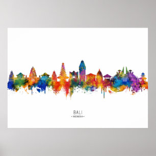 Bali Indonesien Skyline Poster