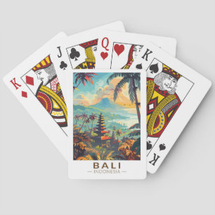 Bali Indonesien Tempel Reise Kunst Vintage Spielkarten