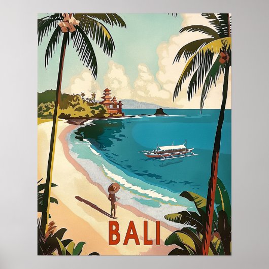 Bali, Indonesien Vintag Poster (Vorne)