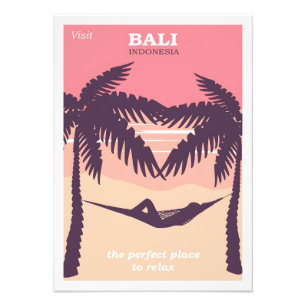 Bali Indonesien Vintage Poster