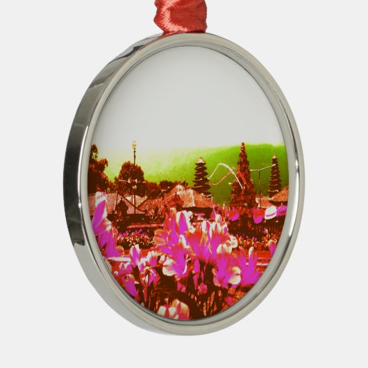 Bali-Insel-Paradies Silbernes Ornament (Rechts)