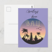 Bali Island Tourismus Zeichen Postkarte (Vorne/Hinten)