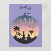 Bali Island Tourismus Zeichen Postkarte (Vorderseite)