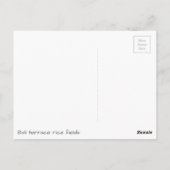 Bali - junge Terrassericefields und -palmen Postkarte (Rückseite)