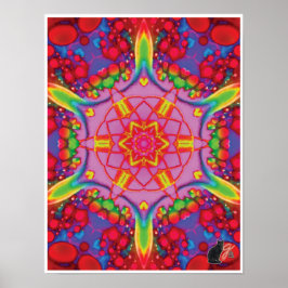 Bali Kinetic Collage Kaleidoscope Poster