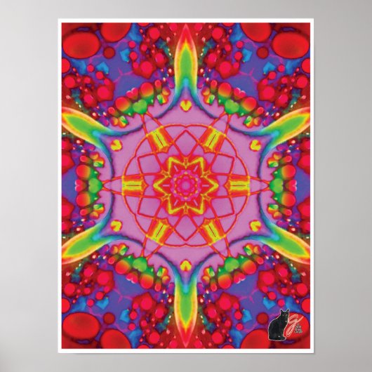 Bali Kinetic Collage Kaleidoscope Poster (Vorne)