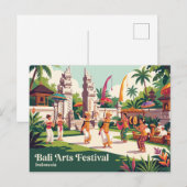 Bali-Kunstfestival Indonesien Postkarte (Vorne/Hinten)