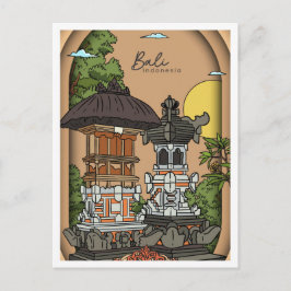 Bali Land Gottes Indonesien Reise Postkarte