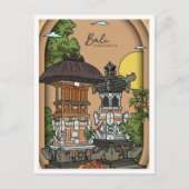 Bali Land of God Indonesia Travel Postkarte (Vorderseite)