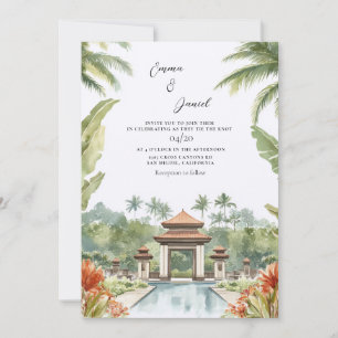 Bali-Landschaft Destination-Hochzeit Einladung
