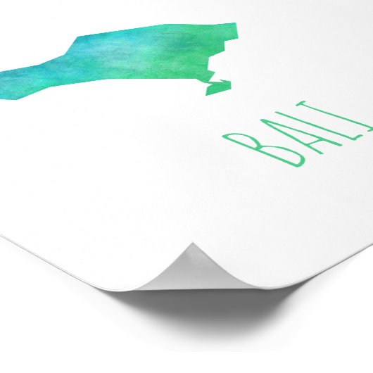 Bali Map Poster (Ecke)