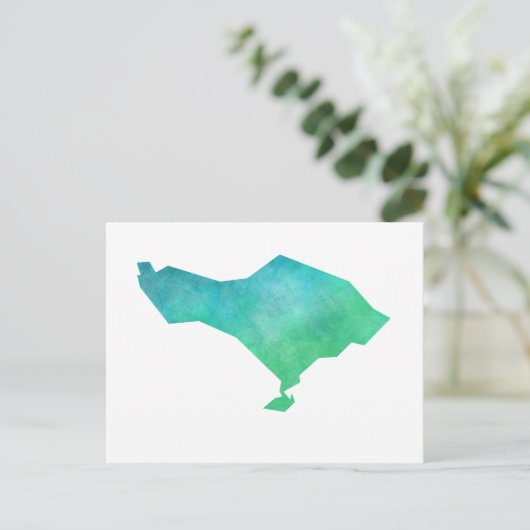 Bali Map Postkarte (Stehend Vorderseite)