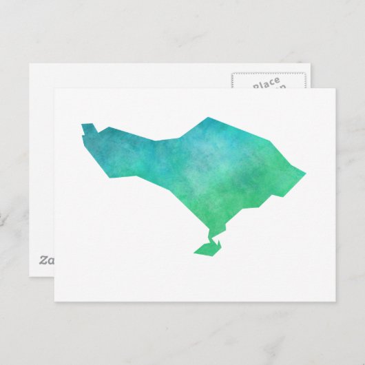 Bali Map Postkarte (Vorne/Hinten)