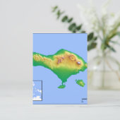 Bali Map Postkarte (Stehend Vorderseite)