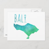 Bali Map Postkarte (Vorne/Hinten)