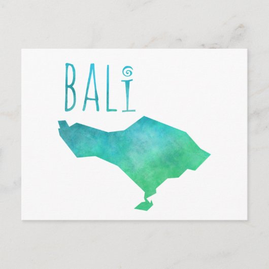 Bali Map Postkarte (Vorderseite)