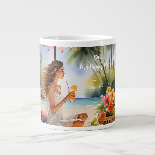 Bali, mein glücklicher Ort Jumbo-Tasse (Vorderseite)