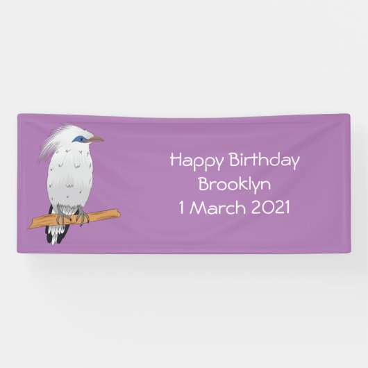 Bali Myna Tropenvogel Banner (Horizontal)