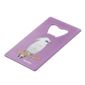 Bali Myna Tropenvogel Geldbeutel Flaschenöffner (Rückseite Schrägansicht)