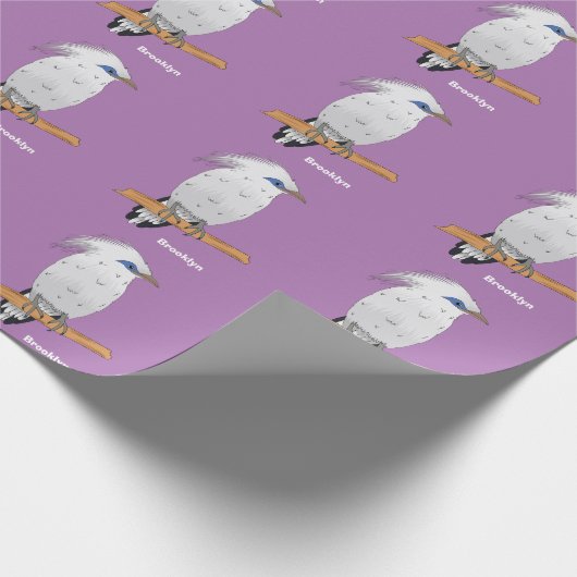 Bali Myna Tropenvogel Geschenkpapier (Ecke)