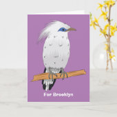 Bali Myna Tropenvogel Karte (Gelbe Blume)