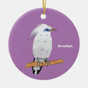 Bali Myna Tropenvogel Keramik Ornament