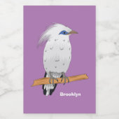 Bali Myna Tropenvogel Lebensmitteletikett (Einzelnes Label)