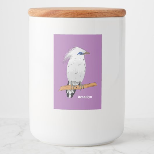 Bali Myna Tropenvogel Lebensmitteletikett (Vorderseite)