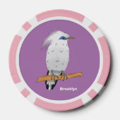 Bali Myna Tropenvogel Pokerchips (Rückseite)