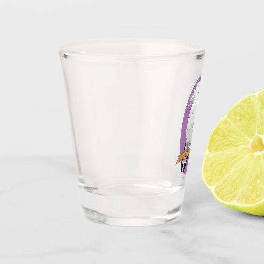 Bali Myna Tropenvogel Schnapsglas (Links)