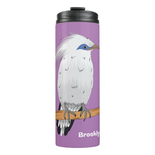 Bali Myna Tropenvogel Thermosbecher (Vorderseite)