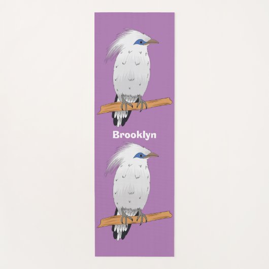 Bali Myna Tropenvogel Yogamatte (Vorderseite)
