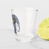 Bali-Nachtbatik-Elefant Schnapsglas (Rechts)