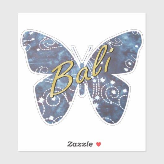 Bali Nights Batik Butterfly Sticker (Blatt)