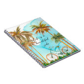 Bali Palmen, Himmel und Fahrrad Spirale Foto Notizblock (Rechte Seite)