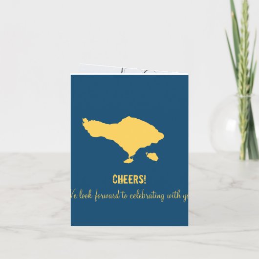 Bali Passport Hochzeitseinladung Einladung (Rückseite)