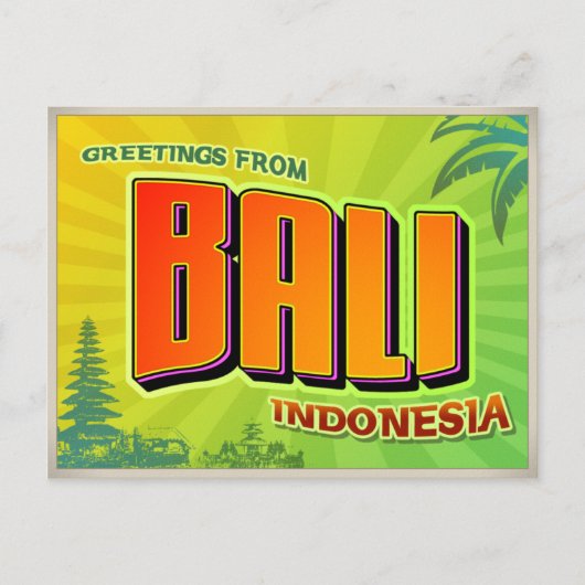 BALI POSTKARTE (Vorderseite)