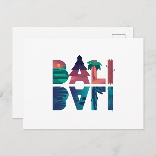 Bali Postkarte (Vorne/Hinten)