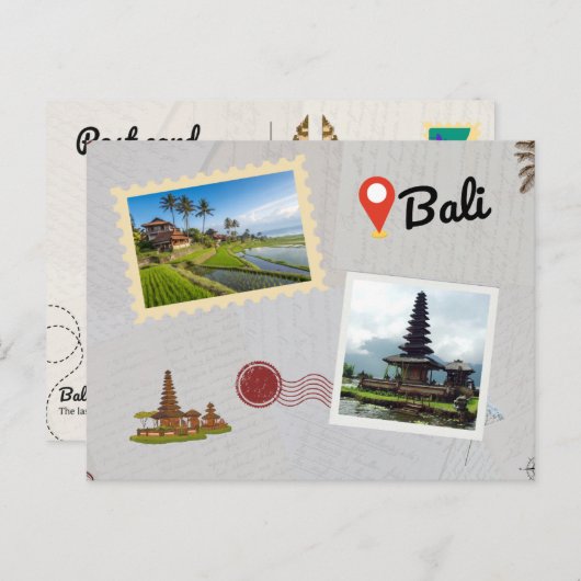 Bali Postkarte: Tropisches Paradies Postkarte (Vorne/Hinten)