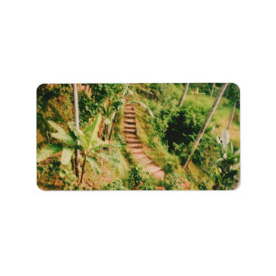 Bali Regenwaldtreppe Adressaufkleber