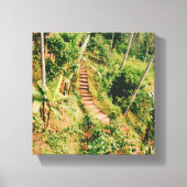 Bali Regenwaldtreppe Leinwanddruck (Vorderseite)
