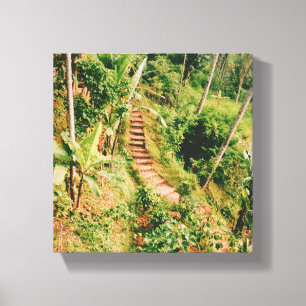 Bali Regenwaldtreppe Leinwanddruck